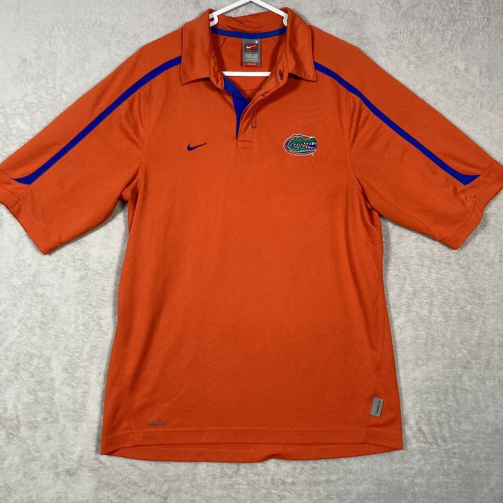 Nike Polo Shirt Mens S Orange‎ Florida Gators Nike Fit Dry Athletic Gameday